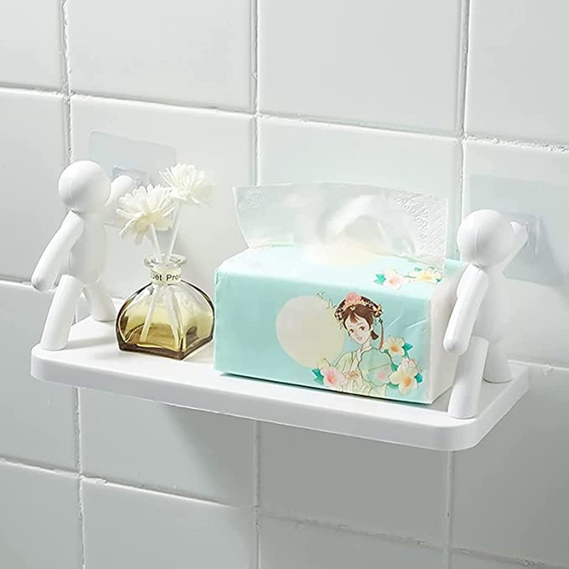 Human Buddy Shape Self Adhesive Wall Rack Holder