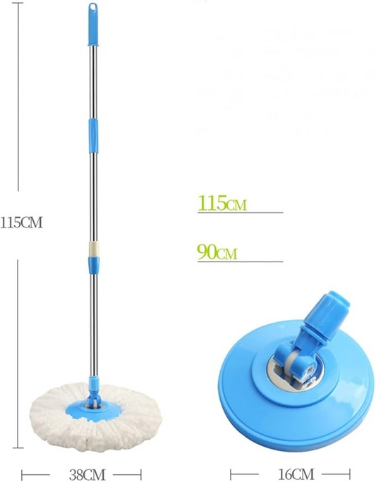 Spin Mop and Bucket Set 360 Spin Mop and Bucket Set with 2 Microfiber Mop Pads,Mop and Bucket System with