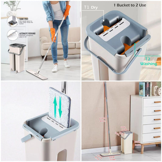 All-in-One Floor Care Solution: 360° FlexiMop Head + 2 Eco-Friendly Cleaning Pads - Make Your Floors Gleam