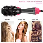 2-in-1 Hot Air Brush, Hair Dryer, Straightener & Volumizer Unisex Use One Step Hot Air Brush (Dryer + Styler)