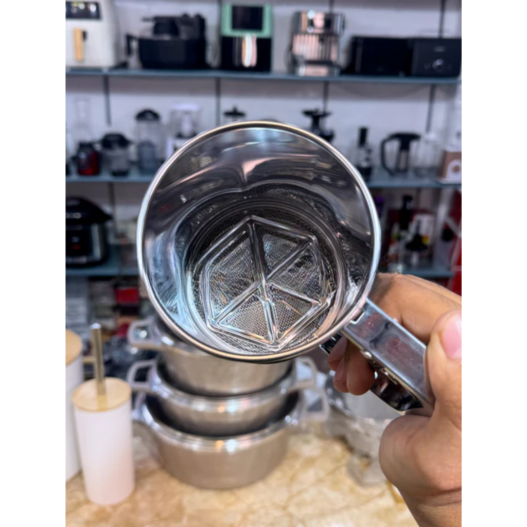 Stainless Steel Precious Metal Flour Sifter Powder Sieve - Automatic Atta Channi