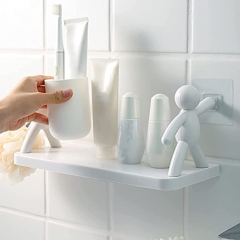 Human Buddy Shape Self Adhesive Wall Rack Holder
