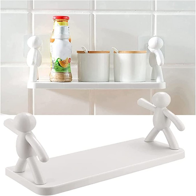 Human Buddy Shape Self Adhesive Wall Rack Holder