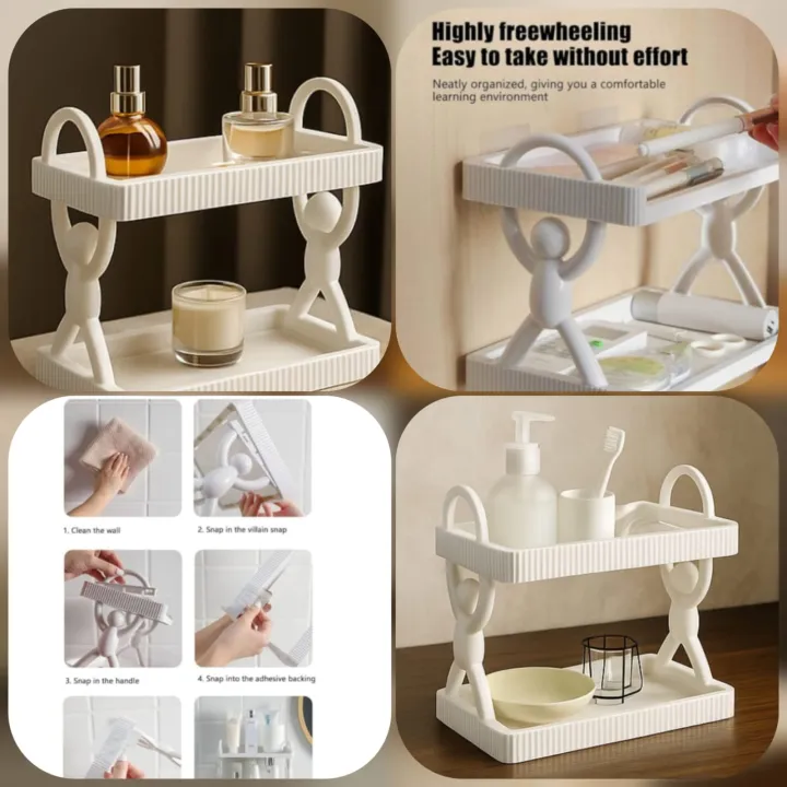 k/2LSelf-adhesive Wall-Mounted Character Shelf/Walted l Storage Shelf