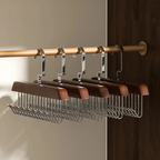 ooks wooden hanger simple strong design keeps clothes organized neatly