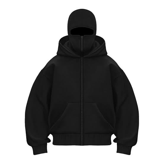BlACK LAVA NINJA ZIPPER HOODIE