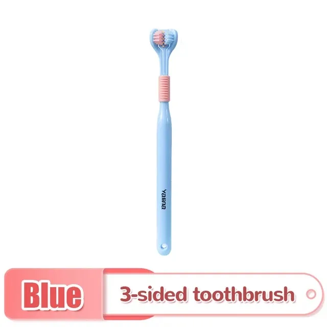 2 PCS Triple Sided Toothbrush Triple Head Wrap Household Soft Bristles Cleaning Daily Sensory Toothbrush