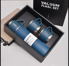 New Shape Vacuum Flask Bottle with 3 Cups and Gift Box