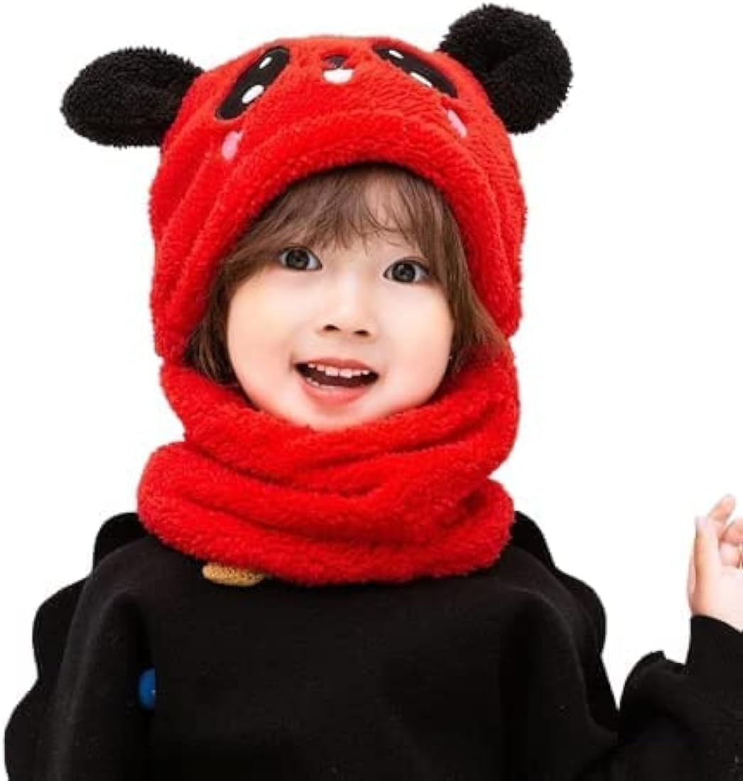 Winter Kids Hats Cute Cartoon Bear Ear Plush Caps Baby Hat