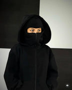 BlACK LAVA NINJA ZIPPER HOODIE