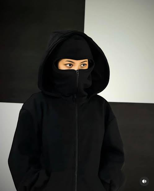 BlACK LAVA NINJA ZIPPER HOODIE