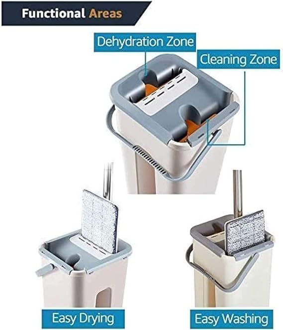 All-in-One Floor Care Solution: 360° FlexiMop Head + 2 Eco-Friendly Cleaning Pads - Make Your Floors Gleam