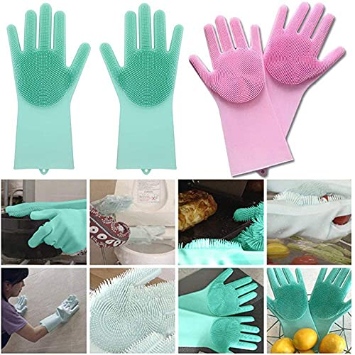 Dishwashing gloves silicone kitchen scrubber