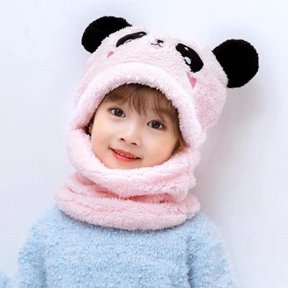 Winter Kids Hats Cute Cartoon Bear Ear Plush Caps Baby Hat