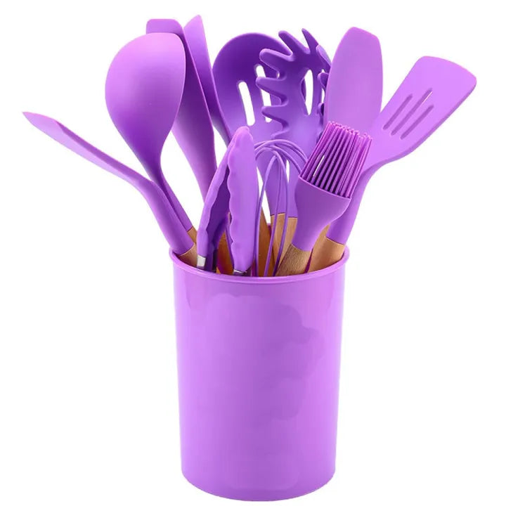 12pcs Silicone Kitchen Spoon Set