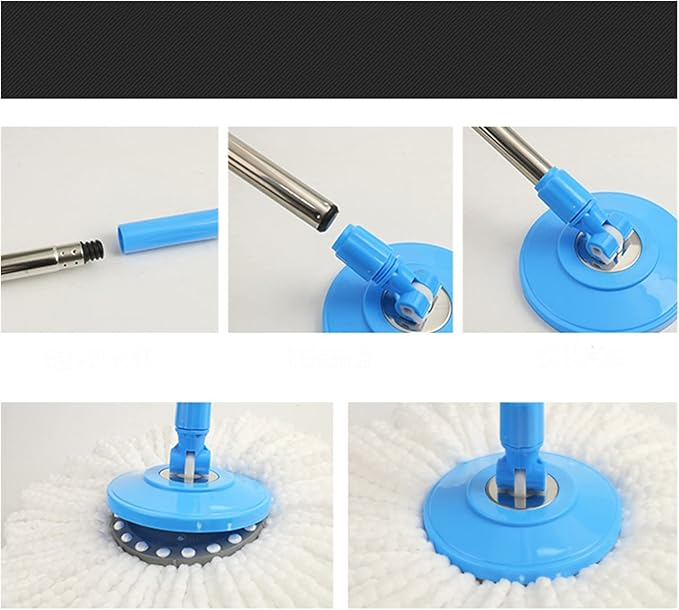 Spin Mop and Bucket Set 360 Spin Mop and Bucket Set with 2 Microfiber Mop Pads,Mop and Bucket System with