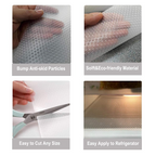 4 PCS Refrigerator Mats, Waterproof Fridge Pads Washable Fridge Mats Liners Mat Shelves Drawer Table Mats