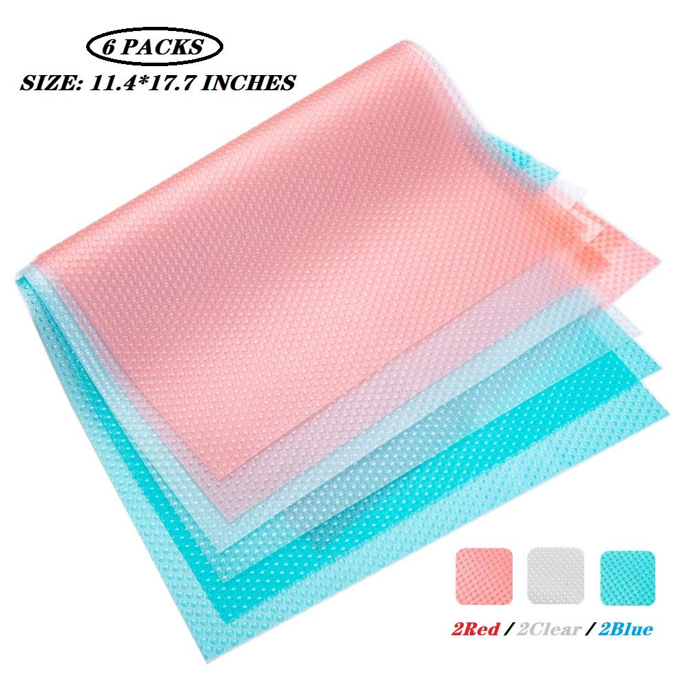 4 PCS Refrigerator Mats, Waterproof Fridge Pads Washable Fridge Mats Liners Mat Shelves Drawer Table Mats