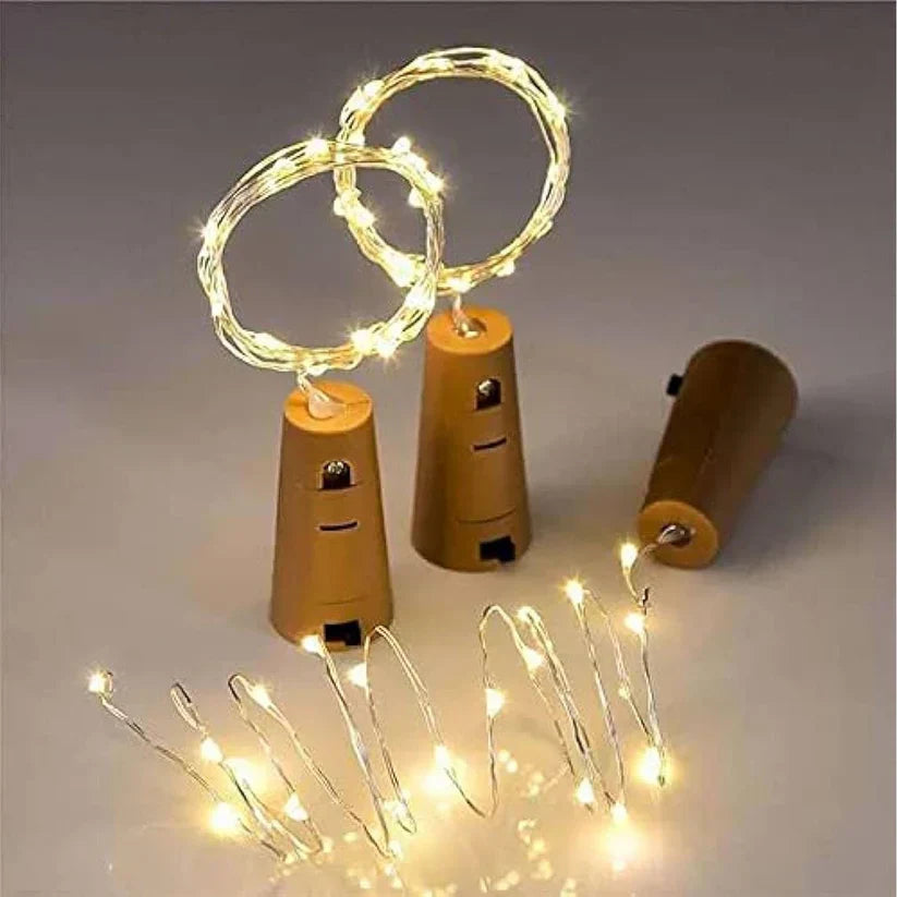 2PCs 20LED 2M Bar LED Wine Bottle Cork String Lights