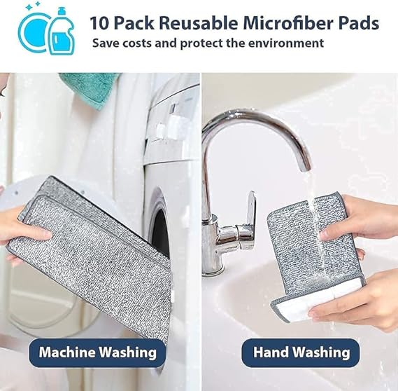 All-in-One Floor Care Solution: 360° FlexiMop Head + 2 Eco-Friendly Cleaning Pads - Make Your Floors Gleam