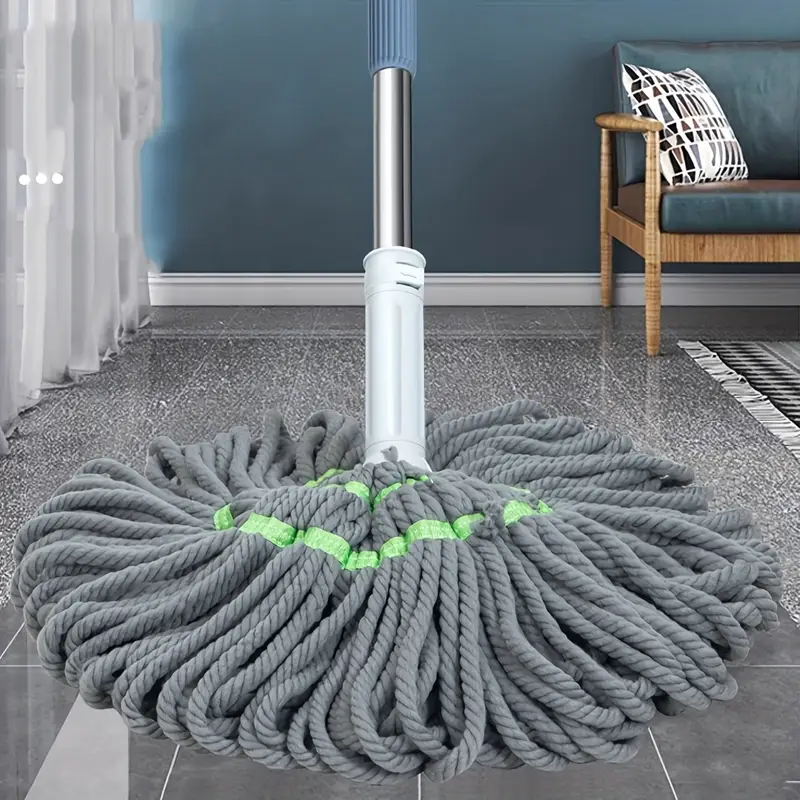 Easy-Wring Self-Twisting Mop - Hands-Free Washing, Rotating Design for Effortless Cleaning in Bedroom, Living Room, Bathroom