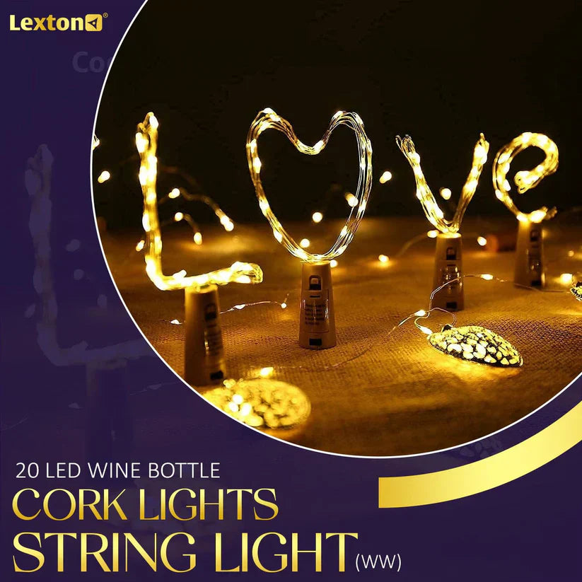2PCs 20LED 2M Bar LED Wine Bottle Cork String Lights