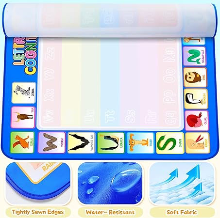 CGBOOM large water doodle mat with pen, stamps, accessories