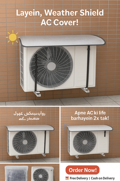 AC Outdoor Air Conditioner Protective Cover Window Air Conditioner Cover for Outside Units, Waterproof Window AC Unit Cover Sun Shade UV Defense, Snow, Ice, Frost, Leaf Guard