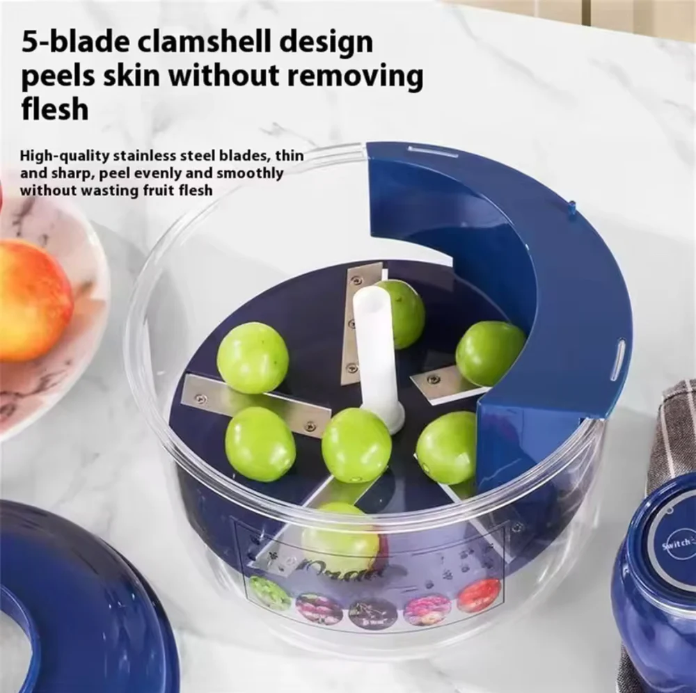 Automatic rechargeable vegetable and fruit peeler portable garlic peeling tool