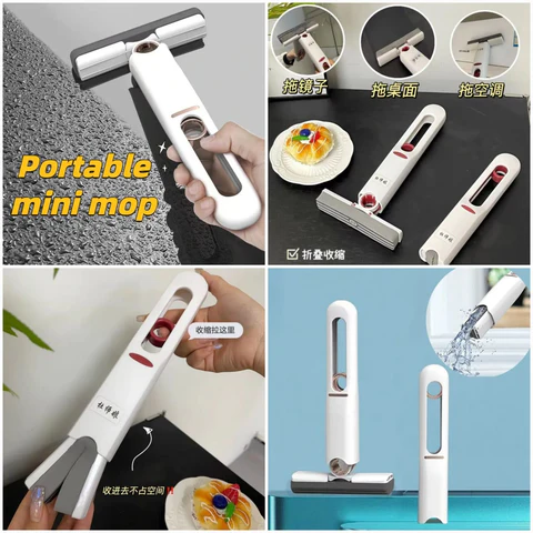 Portable mini mop compact lightweight floor cleaner for quick cleaning