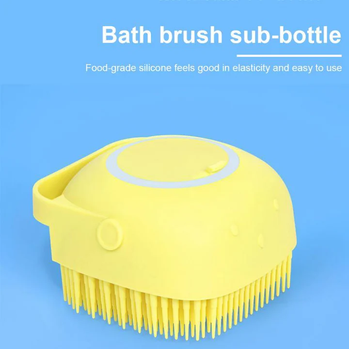 Silicone bath scrubber brush soft hygienic skin cleaning body tool