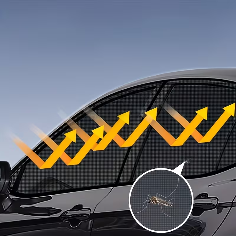 4Pc Universal Car Railing Side Window Curtain for All  Cars