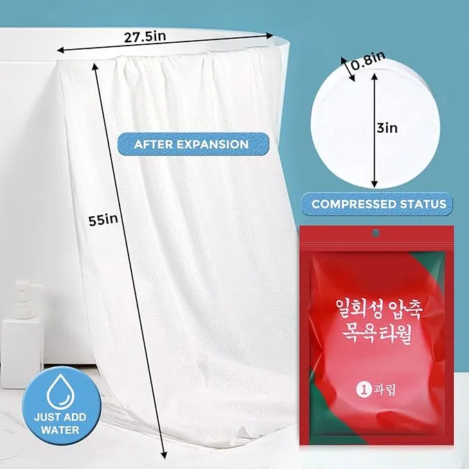 Compressed Shower Towel, Reusable Bath Towel, Disposable Bath Towel,