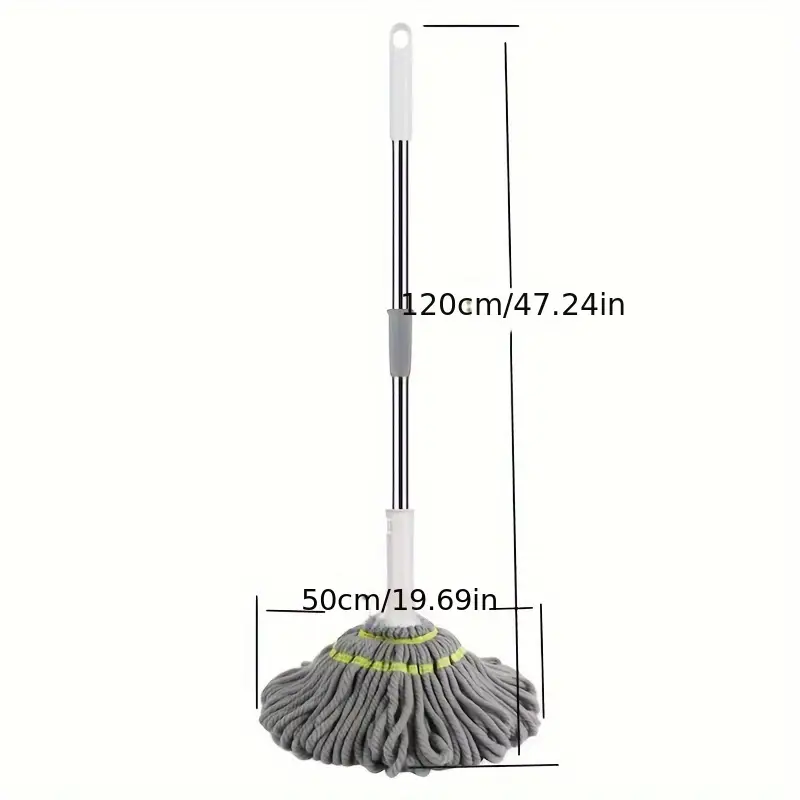 Easy-Wring Self-Twisting Mop - Hands-Free Washing, Rotating Design for Effortless Cleaning in Bedroom, Living Room, Bathroom