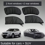 4Pc Universal Car Railing Side Window Curtain for All  Cars