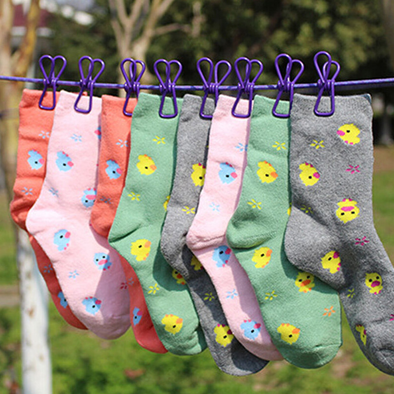 Portable Elastic Clothesline With 12 Clips