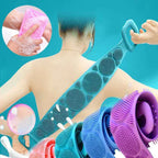 Bath Brush Exfoliating Shower Body Scrubber Silicone Massage Strap Cleaning Belt Bathroom Accessories