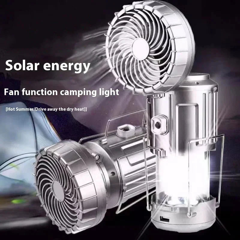 3IN1 Solar Portable Camping Lanterns Electric Fan