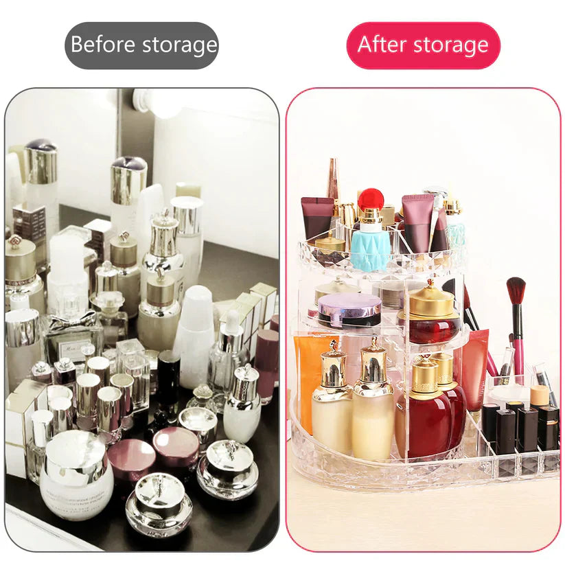 360 Degree Rotating Makeup Organizer,Jewelry Perfume Display Stand