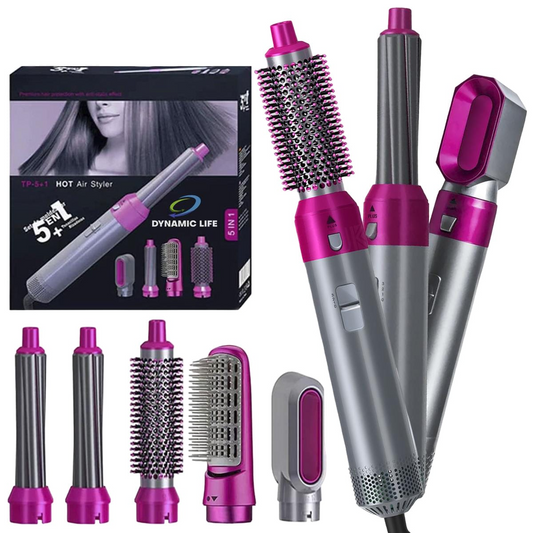 5 in 1 - hairdryer brush-air styler - volumizer hair straightener for womwn
